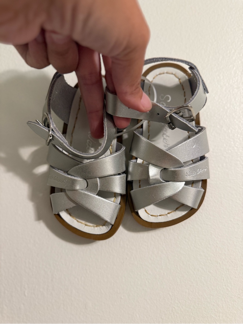 Salt Water Sandals by Hoy Silver Toddlers' Braided Strap Sandals